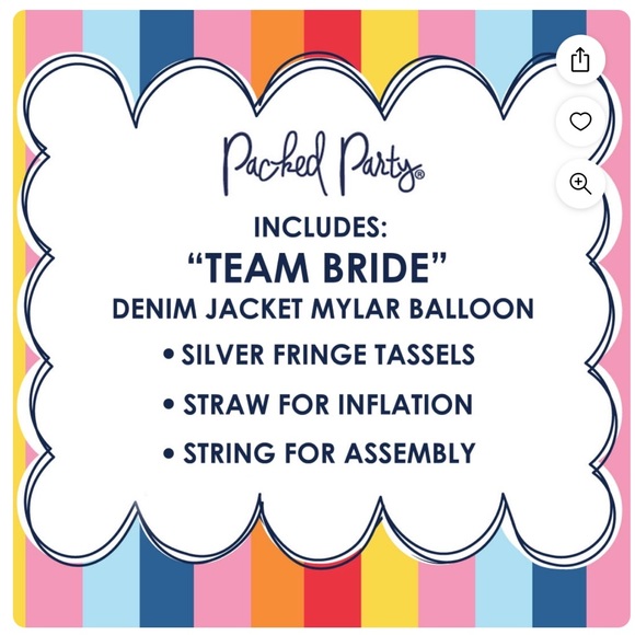 Team Bride Mylar Balloon 2.2 Ft - Picture 6 of 8